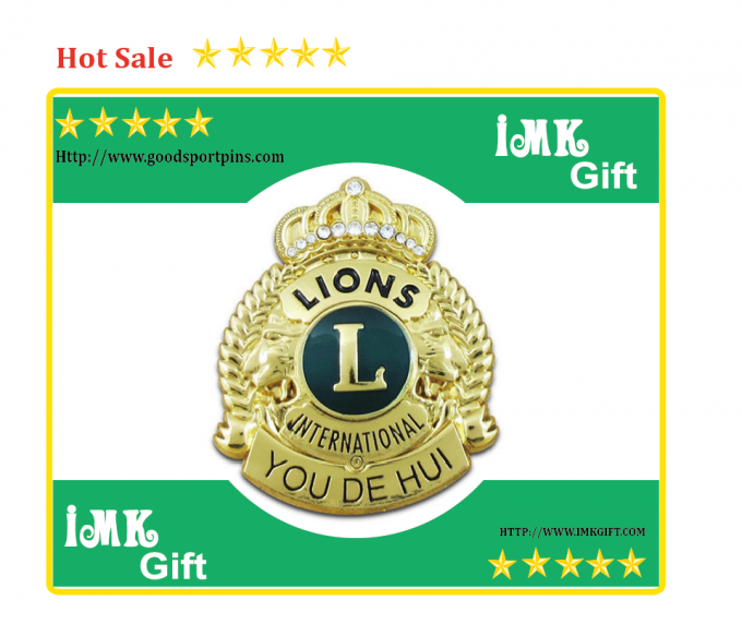 IMKGIFT make Lions club collector lapel pin   Rare-Lion-Club-International-Pixley-  Past President Lapel Service Pin