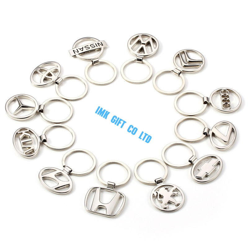 Car Logo Keychain Alloy 3D Key Chain Metal Pendant Holder Key Ring