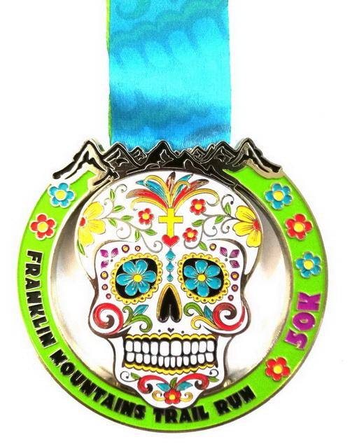 Metals with ribbon , Custom Design Skull Shape with Flowers Plated Gold medal ,popular medals