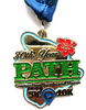 Engraved Custom Logo Anniversary Medals with Glitter  badges , glitter lapel pin , glitter medal