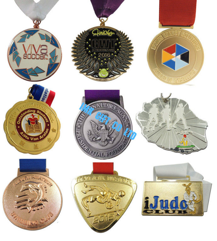 Custom High Quality Lanyard Metal Medal for Sport ,High Quality  Enamel Metal Running Medal with Transfer Printed